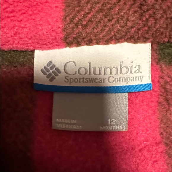 Columbia Pink Checkered Fleece Jacket - Picture 2 of 4